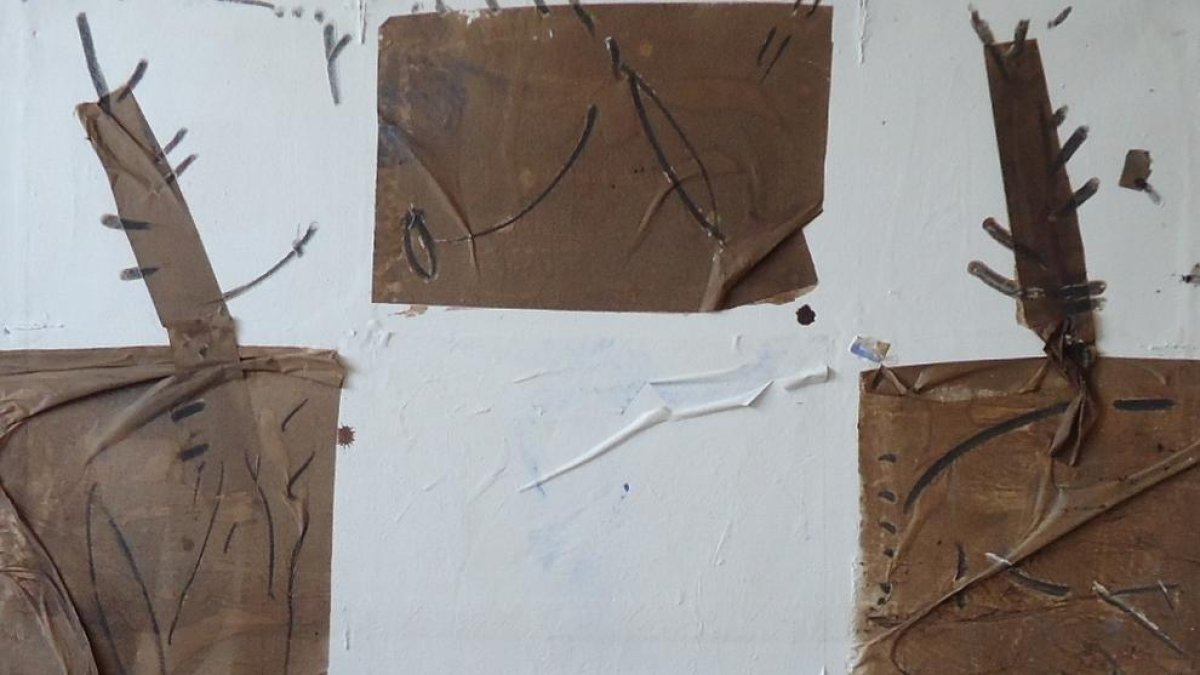 Una de les obres d'Alfons Valdés exposades