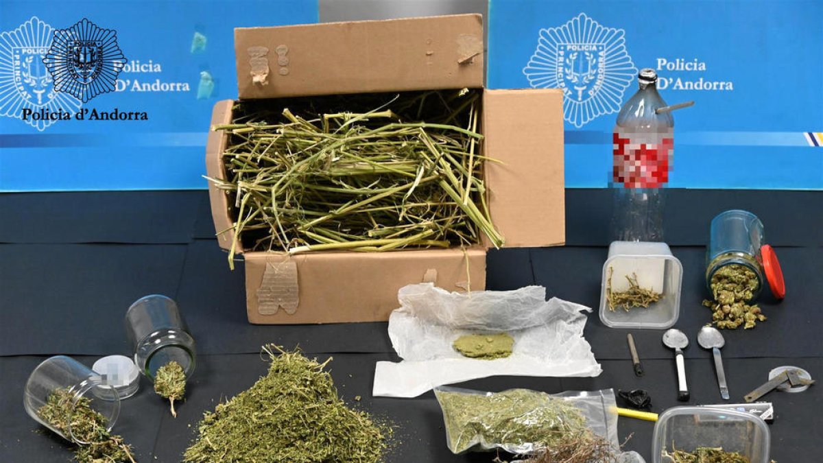 El material comissat per la policia.