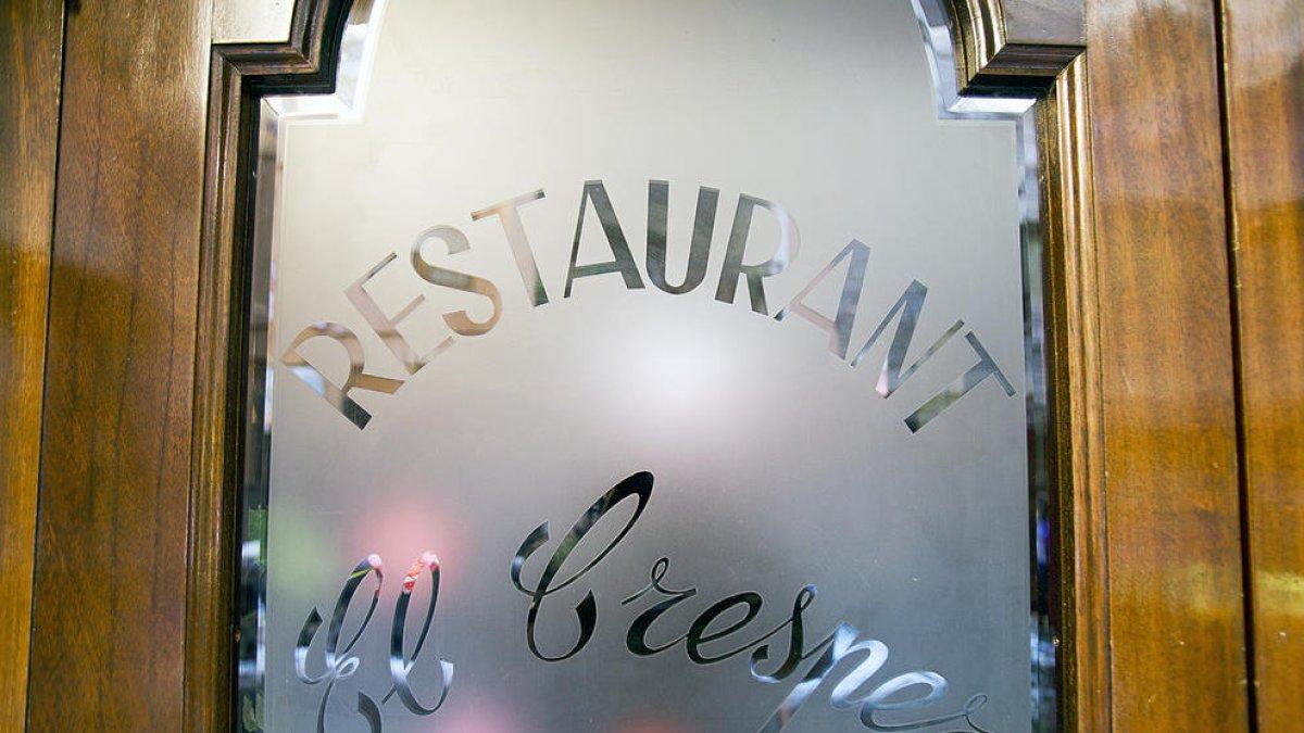 La porta del restaurant El Cresper, d'Encamp.