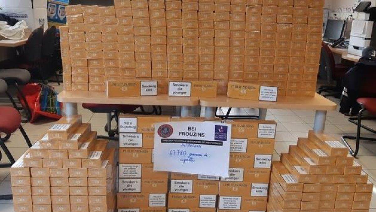 Tabac intervingut en una operació anterior pels duaners francesos