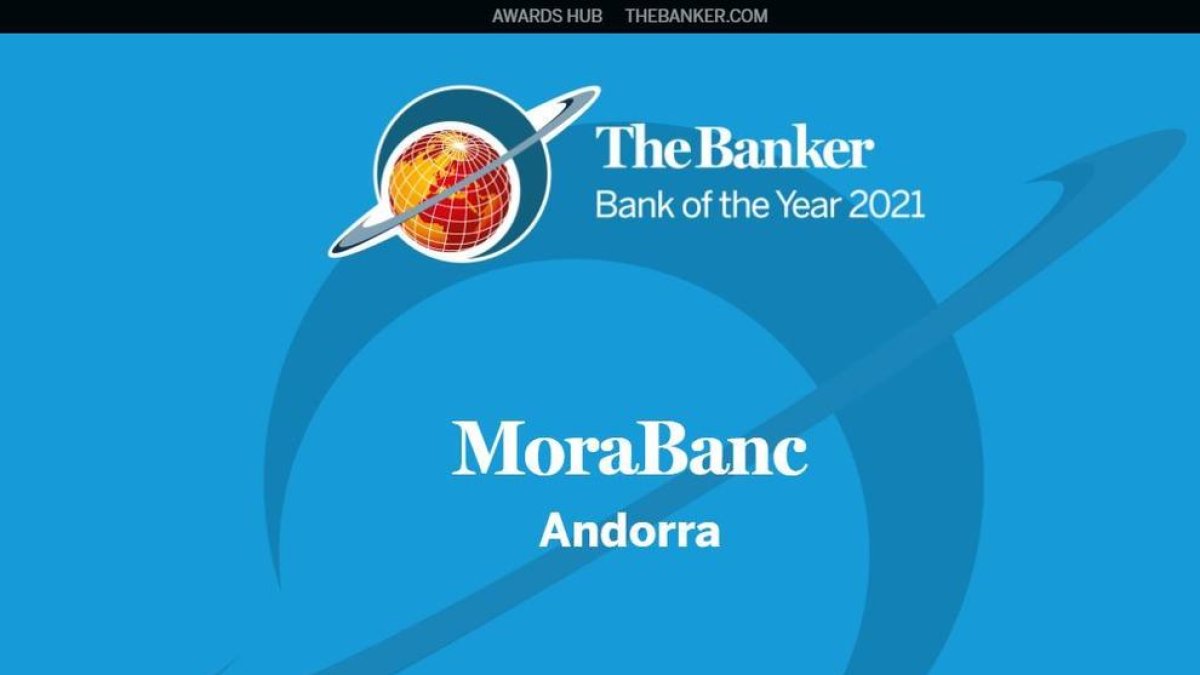 Menció de MoraBanc a la celebració en línia dels premis The Banker