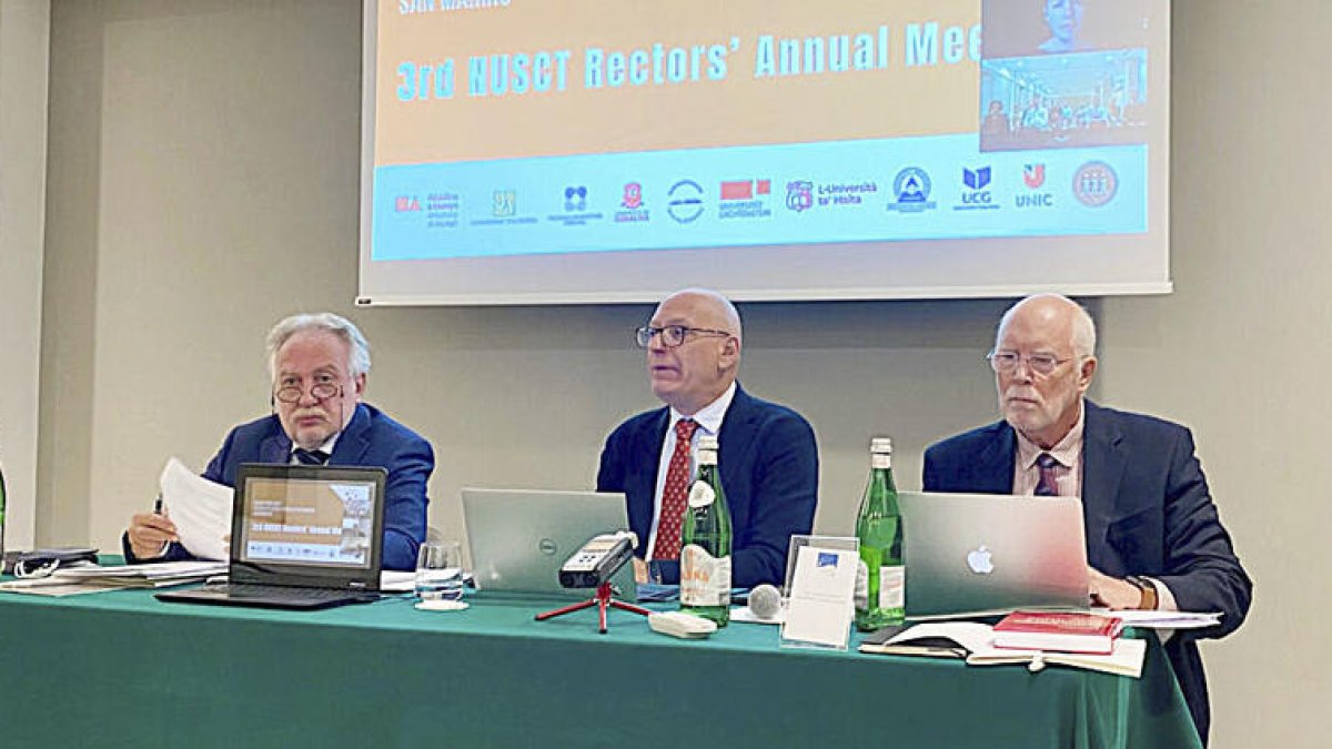 Els rectors de la Nusct a San Marino.