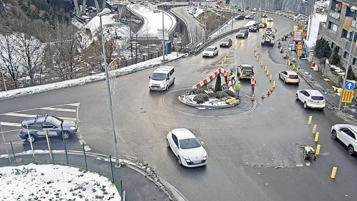 Doble carril a la Massana en sentit sud.