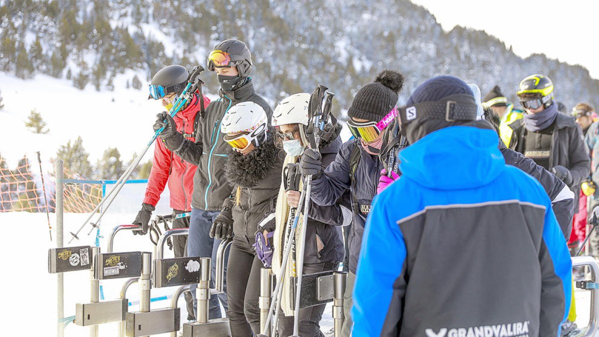 Esquiadors a Grandvalira.