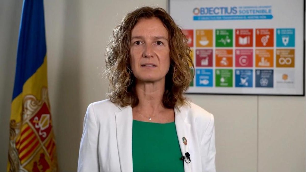 La ministra durant la seva intervenció