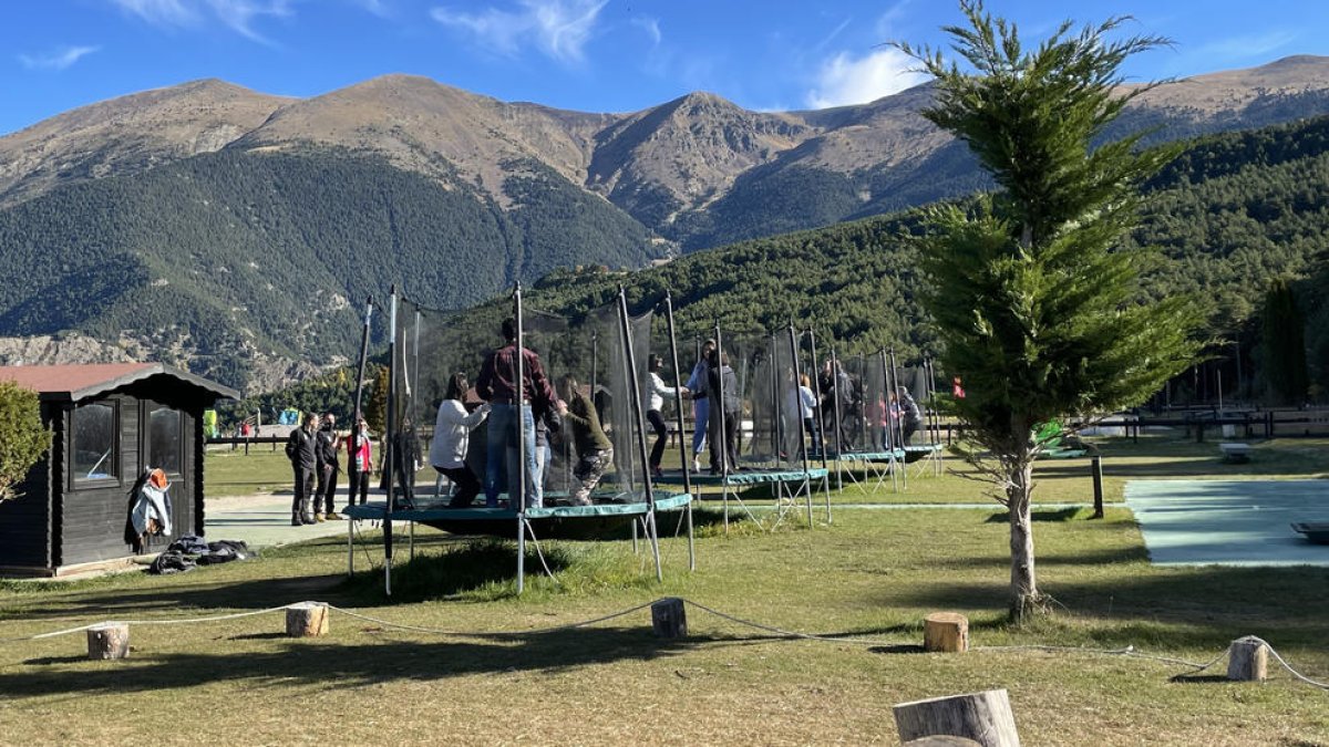 Una de les activitats que han fet els docents aquest matí