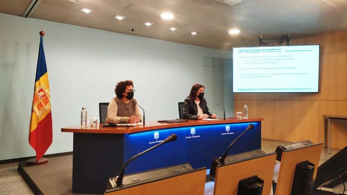 Les ministres Judith Pallarés i Trini Marín aquesta tarda