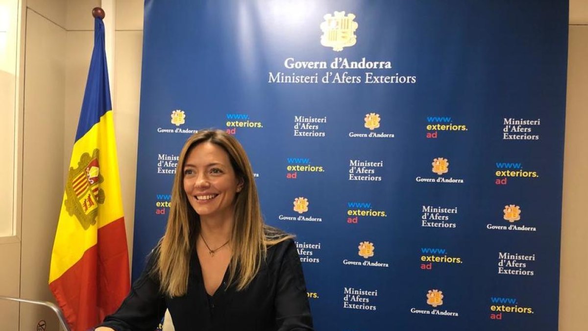 Helena Mas, durant la reunió