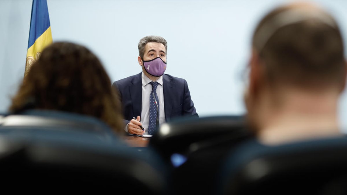 Èric Jover a la roda de premsa posterior al consell de ministres