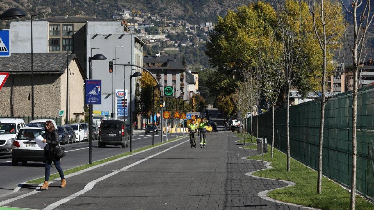 Obres a l'avinguda d'Enclar