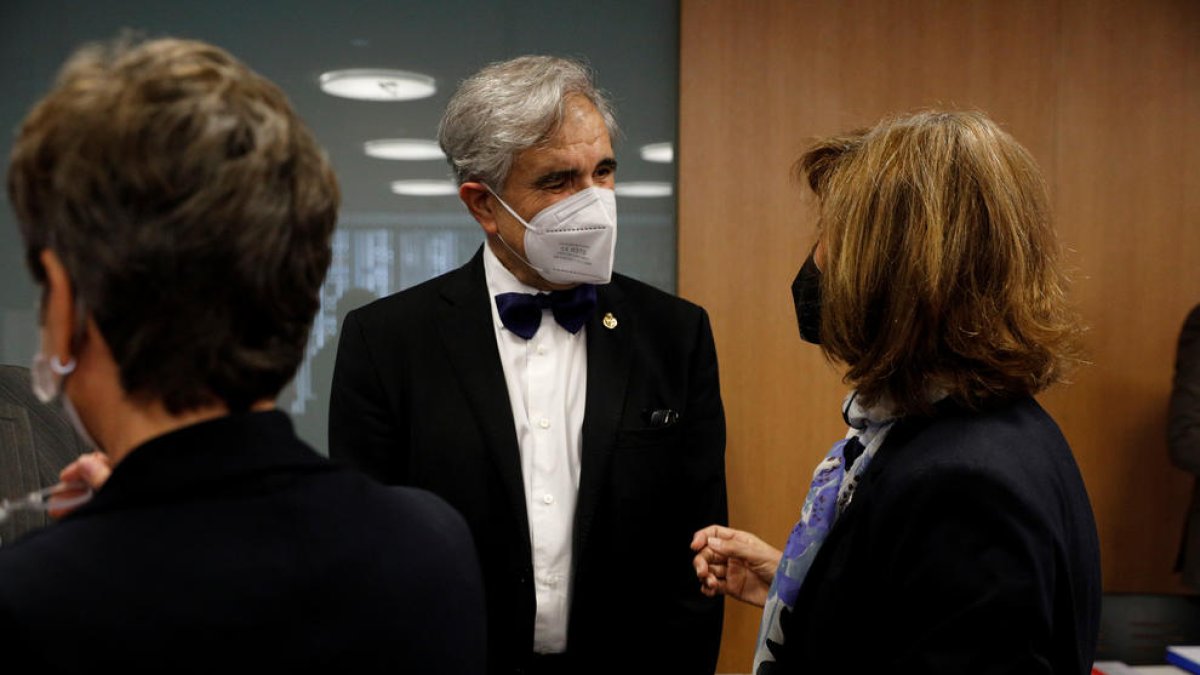 Herce i Valdeolivas abans de l'inici de la comissió d'estudi de les pensions.