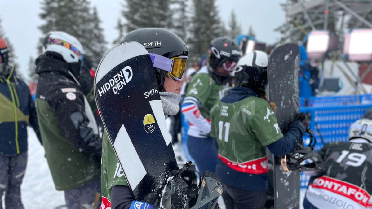 Maeva Estévez a l'estació austríaca de Montafon.