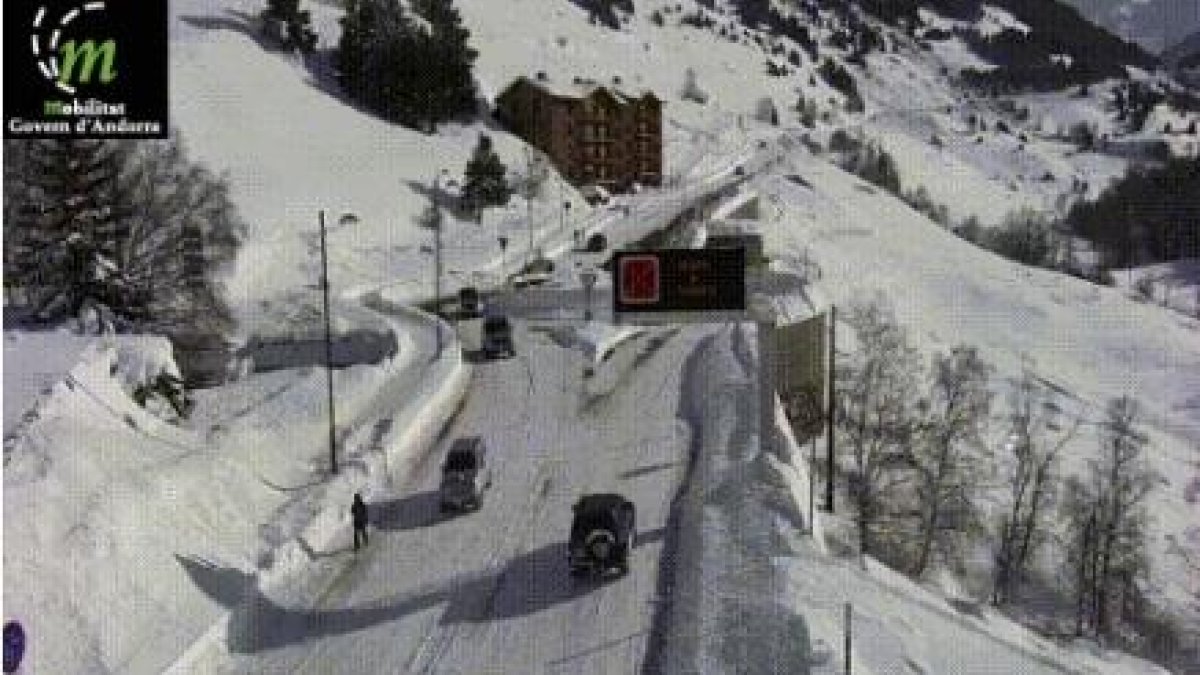 Càmera de trànsit en directe sector Soldeu Nord.