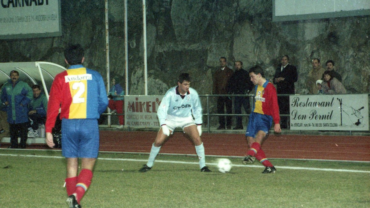 Duel entre FC Andorra i RC Celta a l'Estadi Comunal.