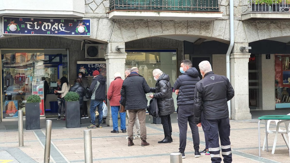 Un punt de venda de loteria.