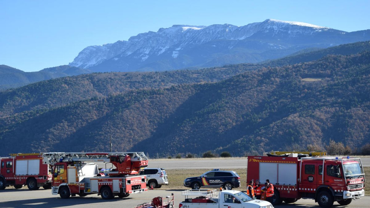 Efectius intervenint durant el simulacre.