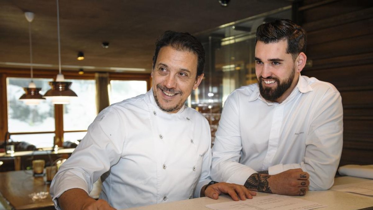 Francis Paniego i Jordi Grau al restaurant Ibaya