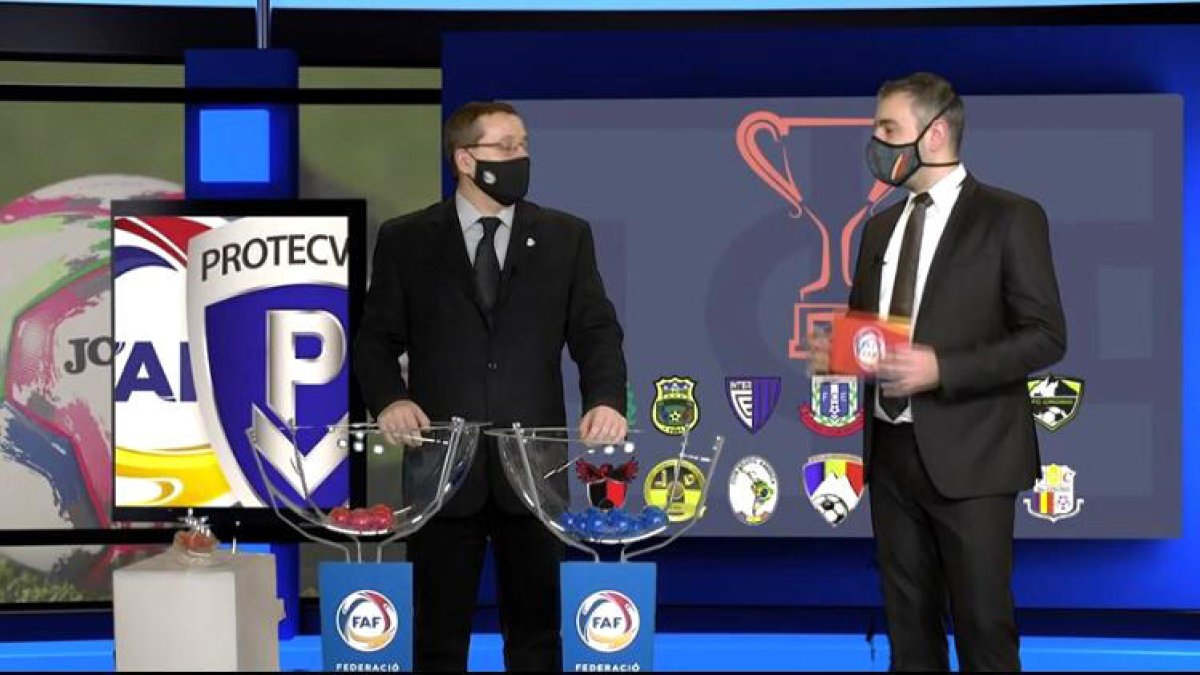 Un moment del sorteig de la Copa.