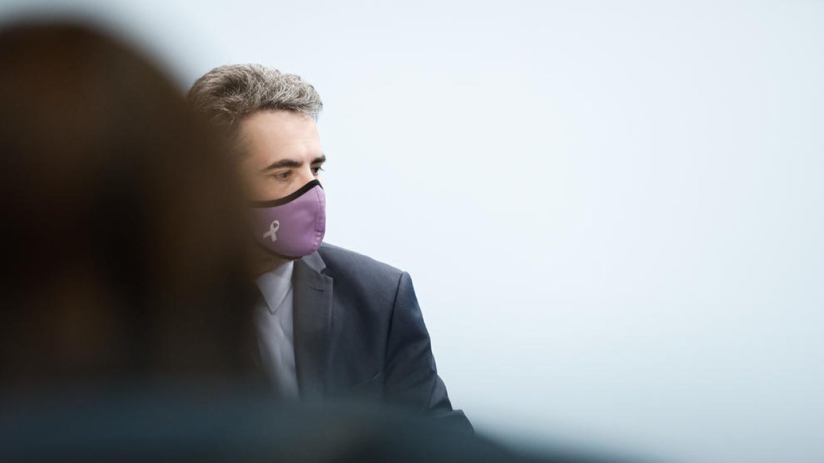 Èric Jover a la roda de premsa posterior al consell de ministres