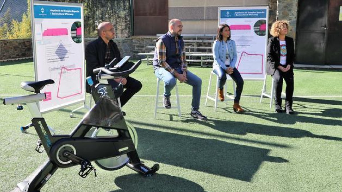 Laura Mas en la presentació del nou espai esportiu d'Encamp