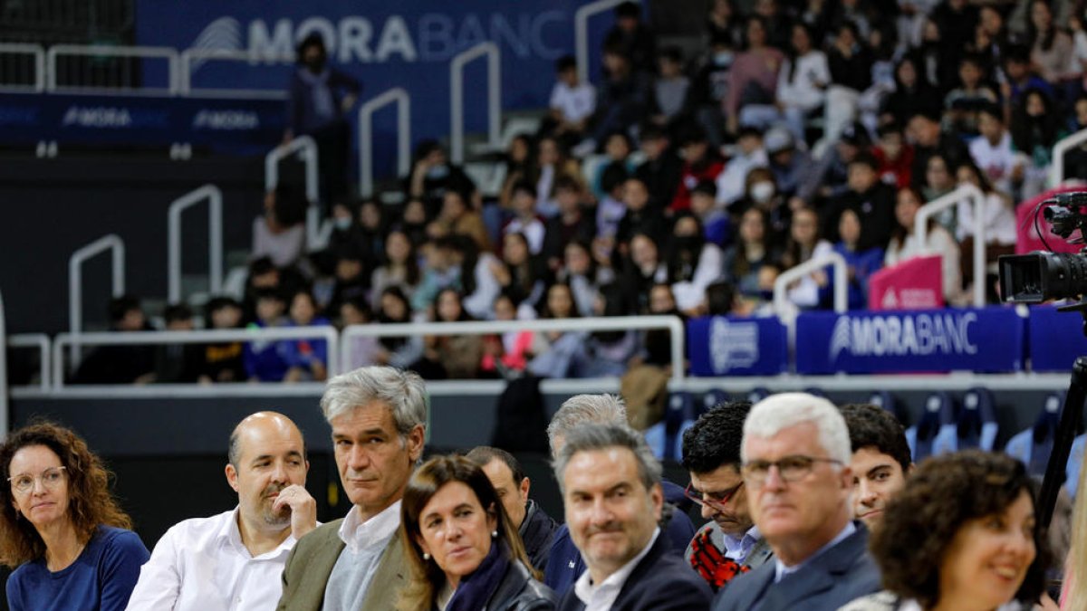 Un instant de la jornada 'Actuem contra el bullying' al Poliesportiu.