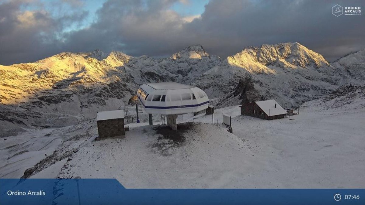 Neu aquest matí a Ordino Arcalís