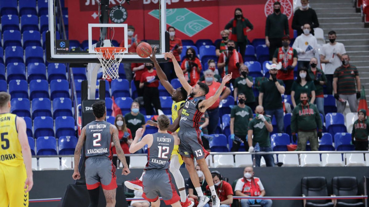 Duel del MoraBanc Andorra a Rússia contra el Lokomotiv Kuban Krasnodar.