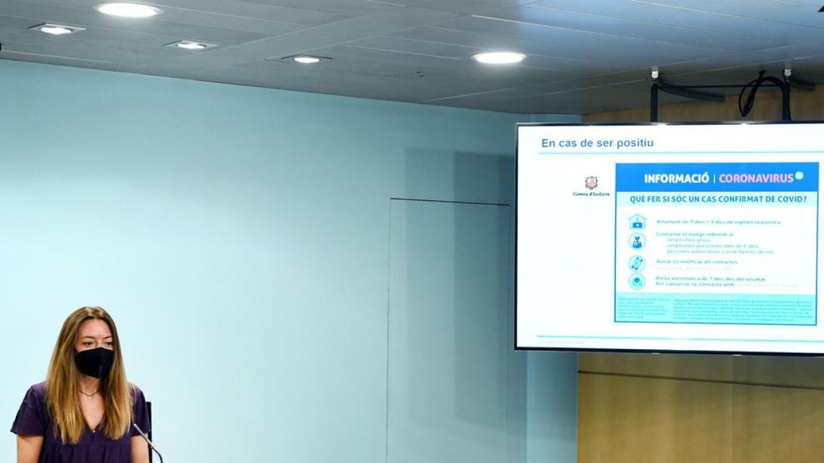 Helena Mas en la primera roda de premsa del 2022