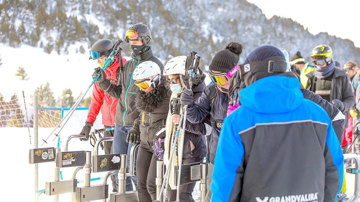 Esquiadors a Grandvalira.
