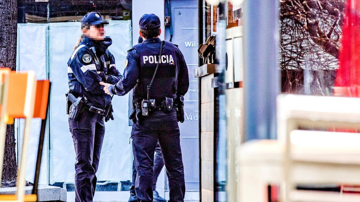 Dos agents de policia.