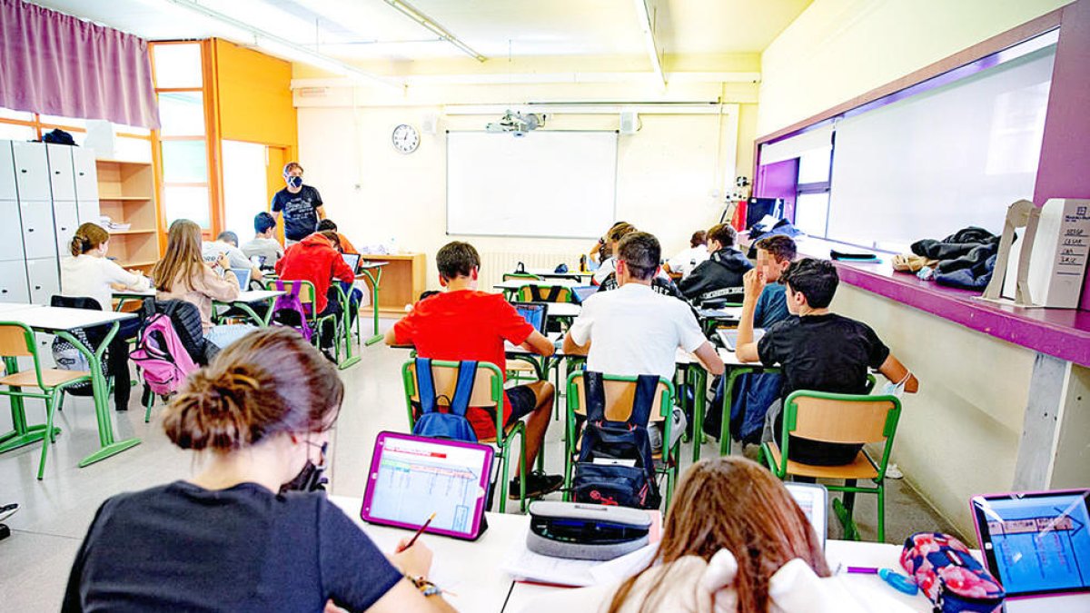 Una aula del sistema educatiu andorrà.