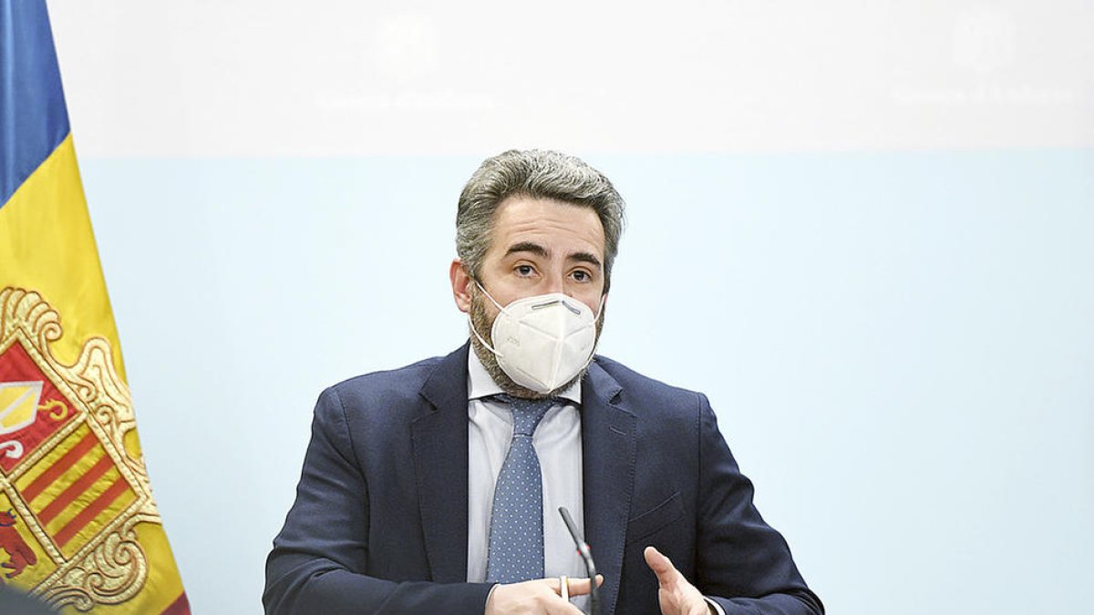 El portaveu del Govern, Eric Jover, ahir en roda de premsa.