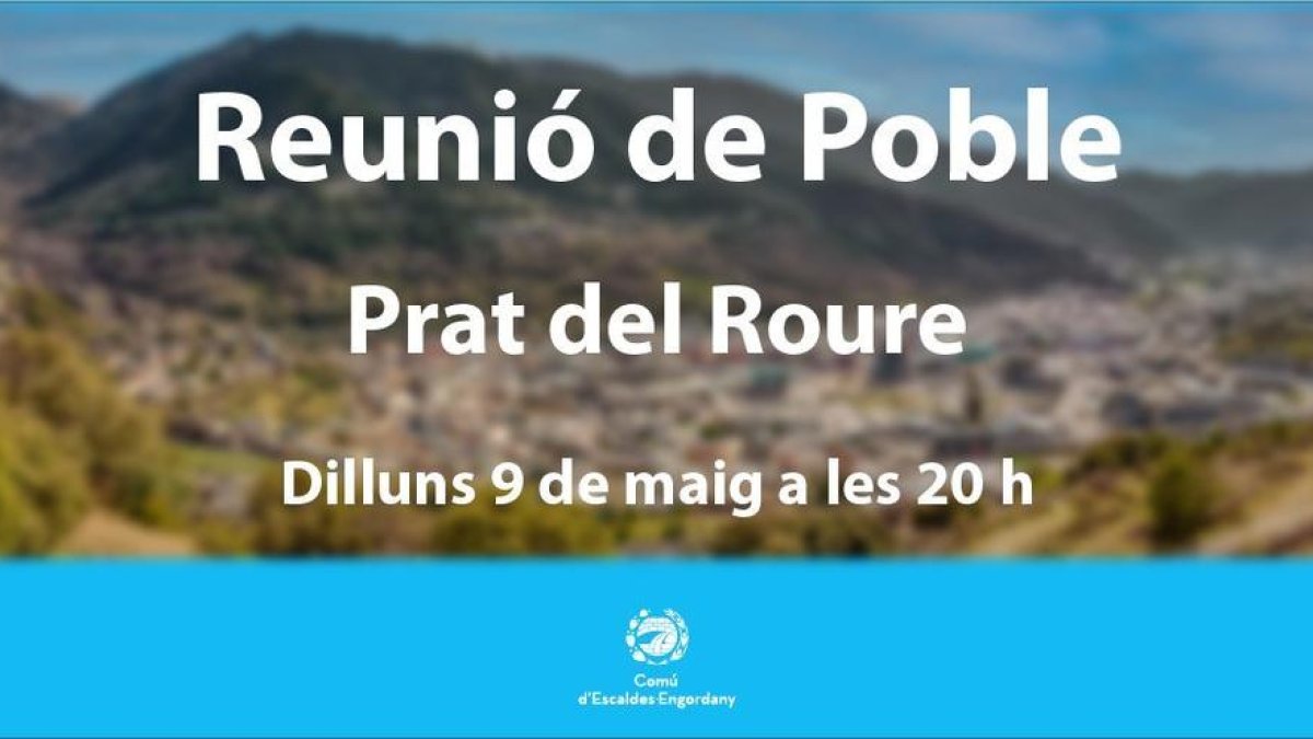 Reunió de poble a Escaldes el dilluns