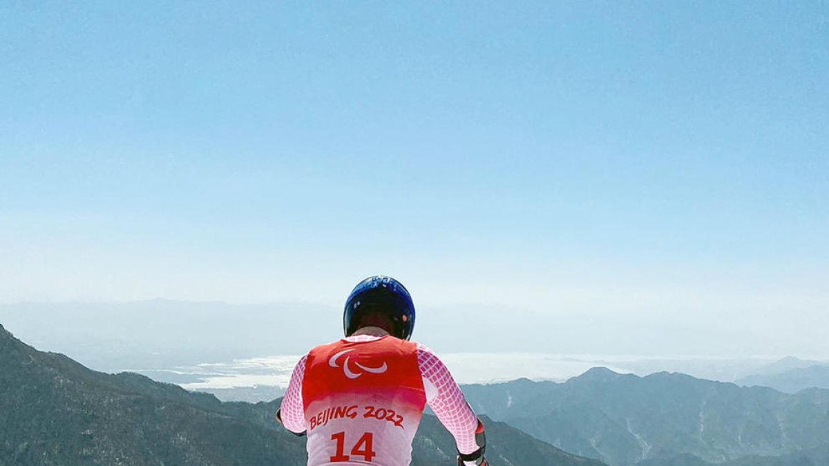 Roger Puig, abans de l'entrenament.