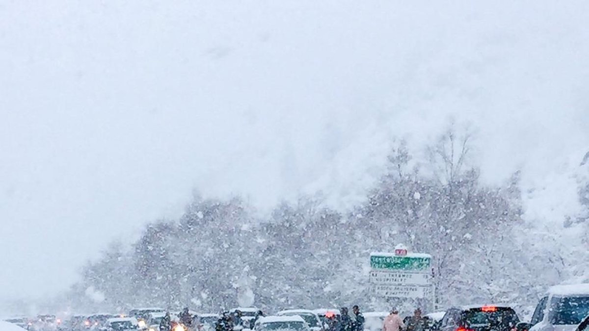 Vehicles bloquejats a L'Hospitalet-près-l'Andorre