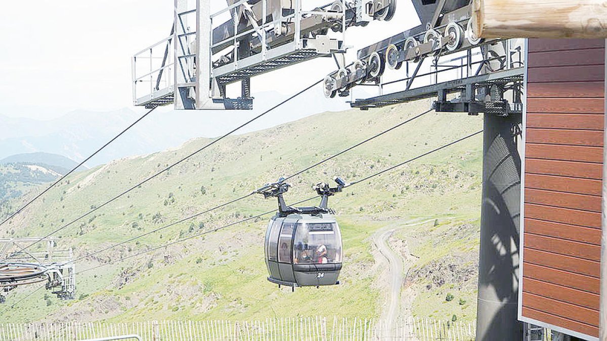 Un telecabina.