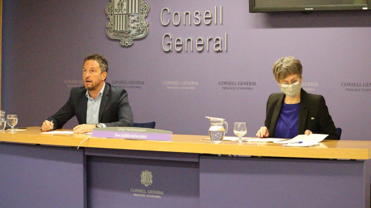 Els consellers del PS Pere López i Susanna Vela.