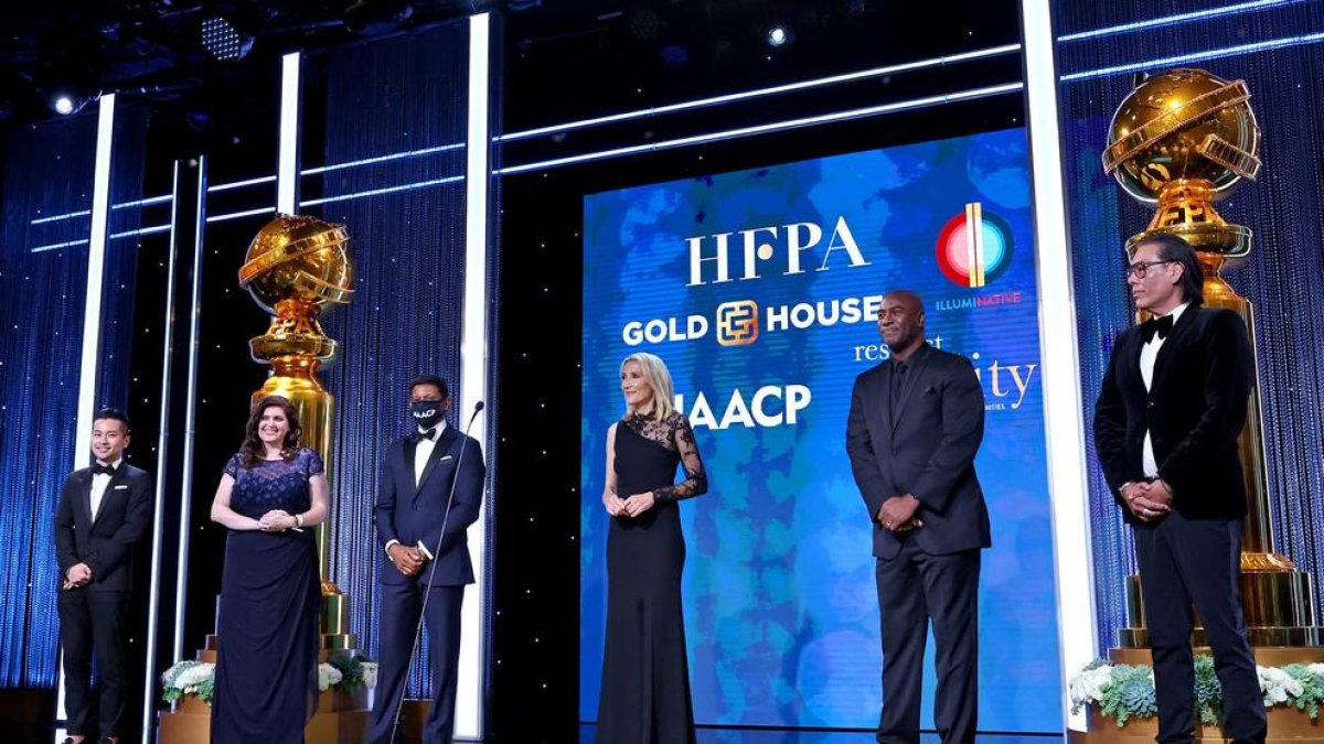 Un moment de la gala dels Globus d'Or, celebrada a porta tancada.