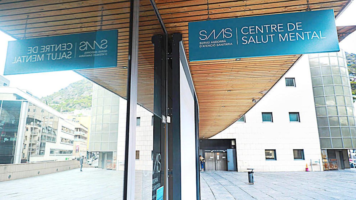 L'entrada de l'àrea de salut mental de l'hospital.