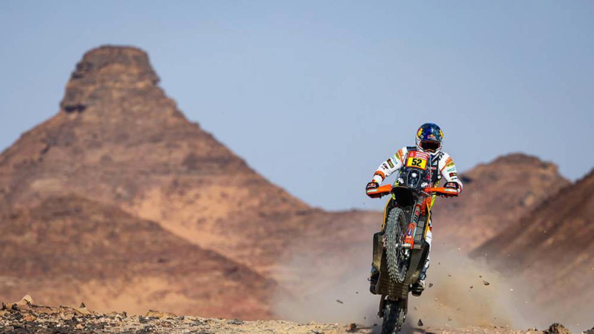 Mathias Walkner, durant l'etapa d'ahir.