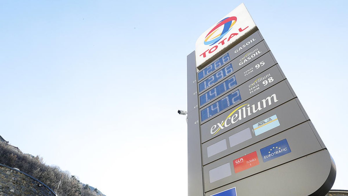 Els preus en una benzinera.