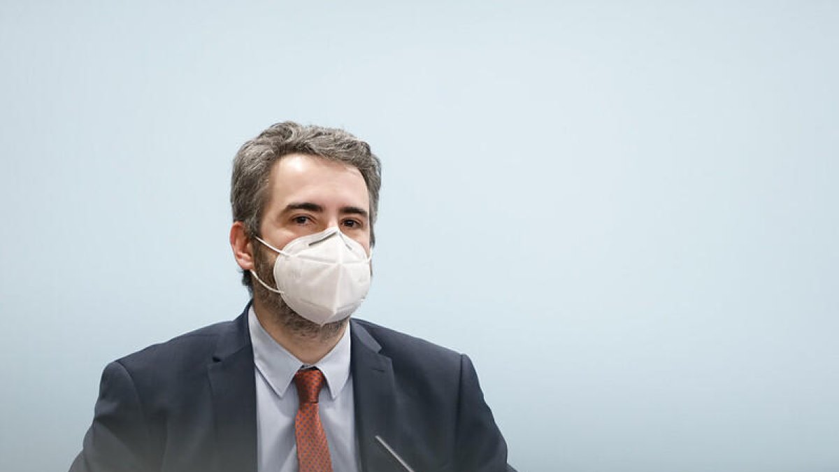 El ministre Jover durant la roda de premsa posterior al consell de ministres