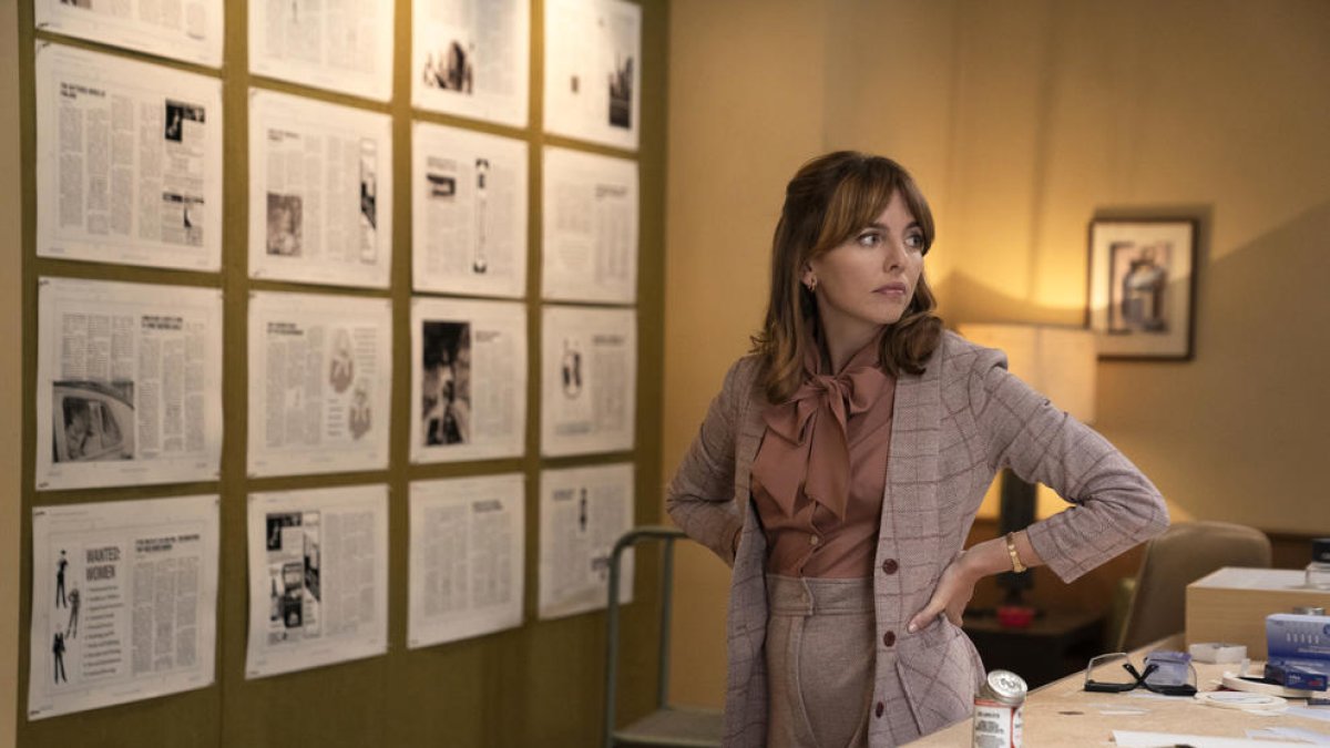 Ophelia Lovibond en un moment de la sèrie.