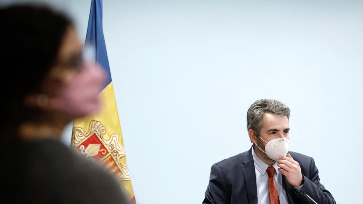 El ministre portaveu, Eric Jover, ahir.