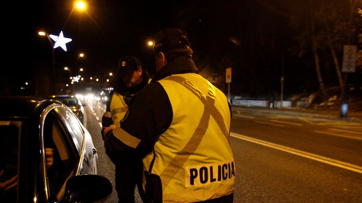 Un control d'alcoholèmia.