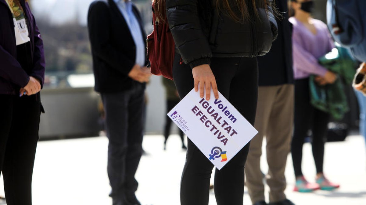 Un cartell reivindicatiu d'Acció Feminista d'Andorra.