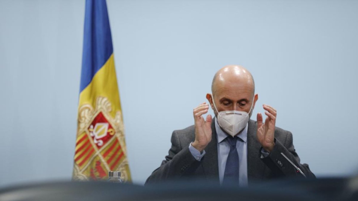 Joan Martínez Benazet en la compareixença d'avui divendres