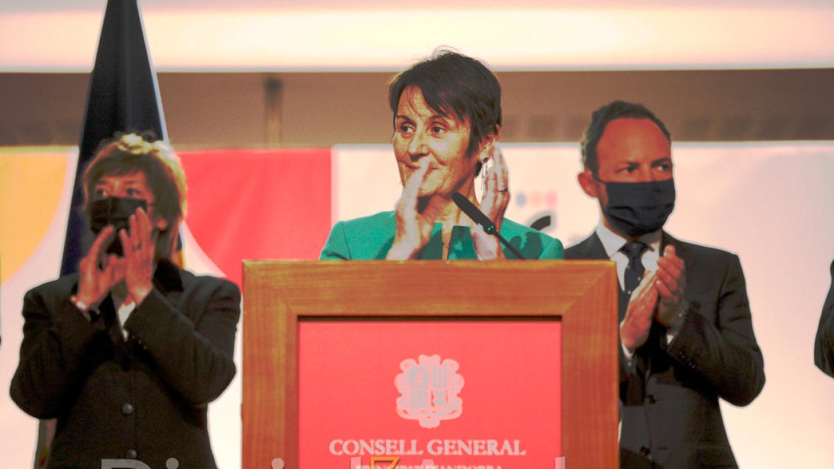 La síndica durant el seu discurs del Dia de la Constitució