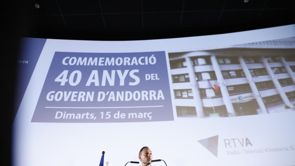 El cap de Govern durant el seu discurs en la presentació de la mostra