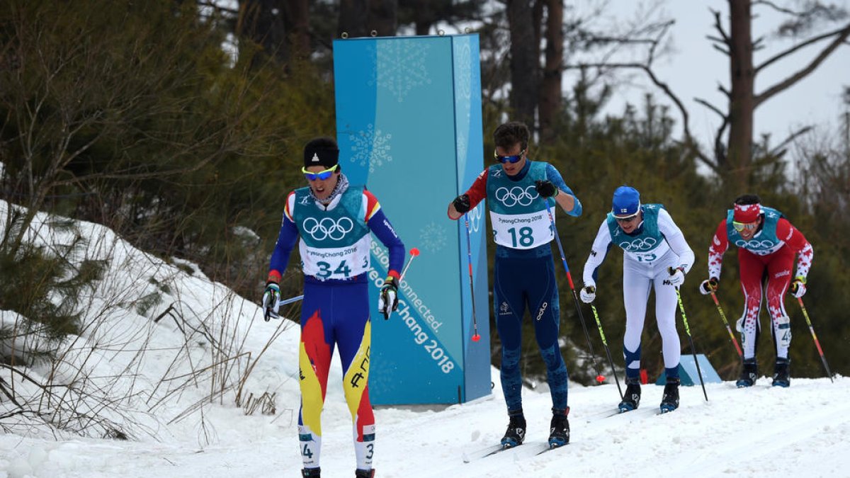 Irineu Esteve, en una prova dels Jocs Olímpics d'hivern de Pyeongchang.